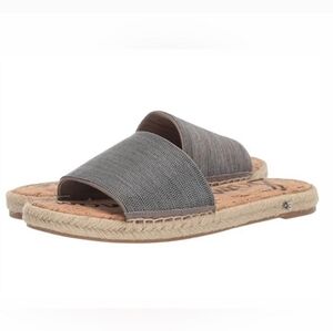 Sam Edelman “Aluna” Slide Sandal in Metallic Pewter Size 6